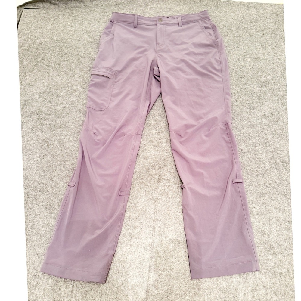 REI Co-op Savanna Trails Hiking Pants Womens 12 Purple Excellent Roll-Up Cargo